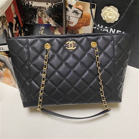 chanel cerf tote replica|chanel quilted shopping tote.